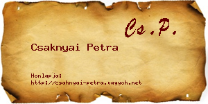 Csaknyai Petra névjegykártya